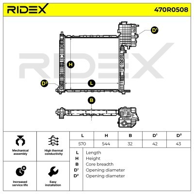 Chłodnica RIDEX 470R0508 470R0508 - foto 6