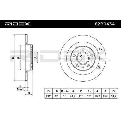 Tarcza hamulcowa RIDEX 82B0434 82B0434 - foto 7