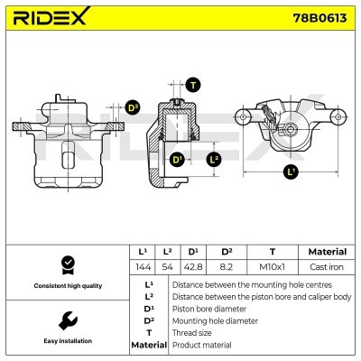 Zacisk Hamulcowy RIDEX 78B0613 78B0613 - foto 6