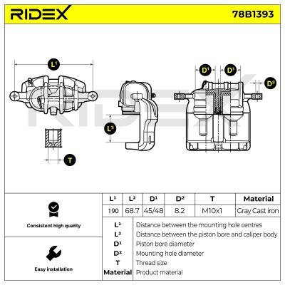 Zacisk Hamulcowy RIDEX 78B1393 78B1393 - foto 7