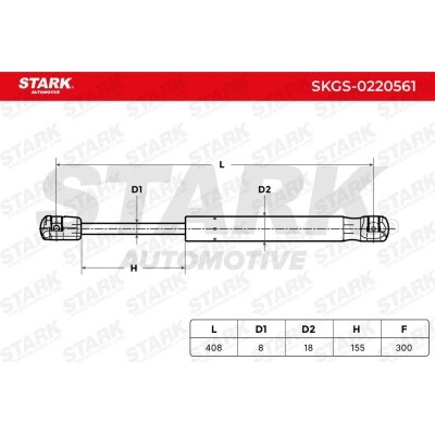 Amortyzator Pokrywy Bagażnika Stark SKGS-0220561 SKGS-0220561 - foto 5