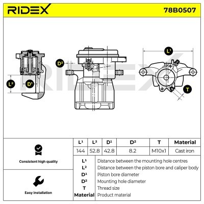 Zacisk Hamulcowy RIDEX 78B0507 78B0507 - foto 7