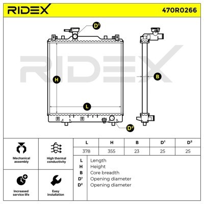 Chłodnica RIDEX 470R0266 470R0266 - foto 6