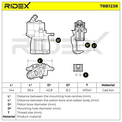 Zacisk Hamulcowy RIDEX 78B1238 78B1238 - foto 7