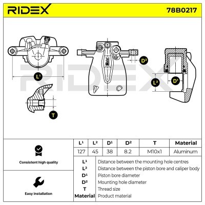 Zacisk Hamulcowy RIDEX 78B0217 78B0217 - foto 6