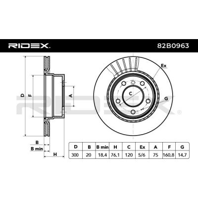 Tarcza hamulcowa RIDEX 82B0963 82B0963 - foto 6