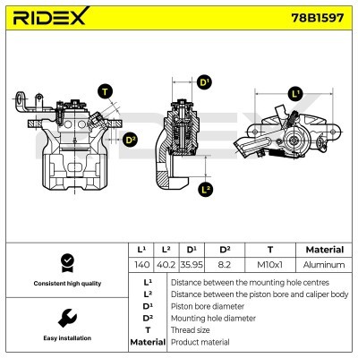 Zacisk Hamulcowy RIDEX 78B1597 78B1597 - foto 6