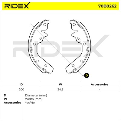 Klocki hamulcowe RIDEX 70B0262 70B0262 - foto 6