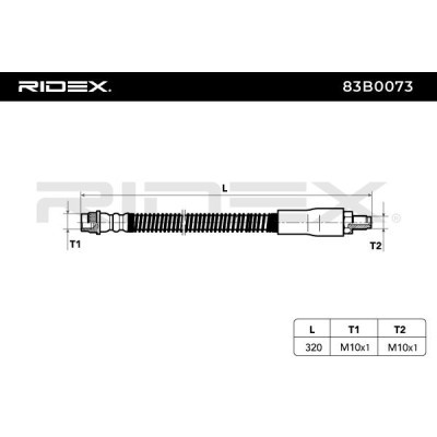 Przewód hamulcowy elast RIDEX 83B0073 83B0073 - foto 4