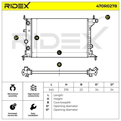 Chłodnica RIDEX 470R0278 470R0278 - foto 4