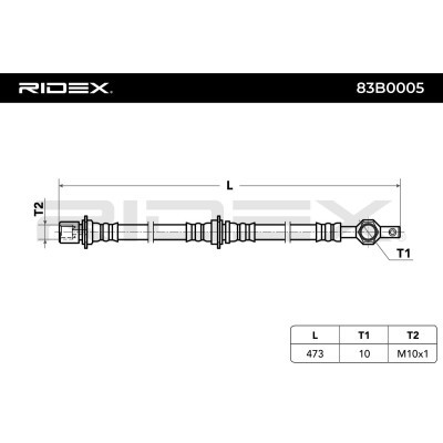Przewód hamulcowy elast RIDEX 83B0005 83B0005 - foto 3