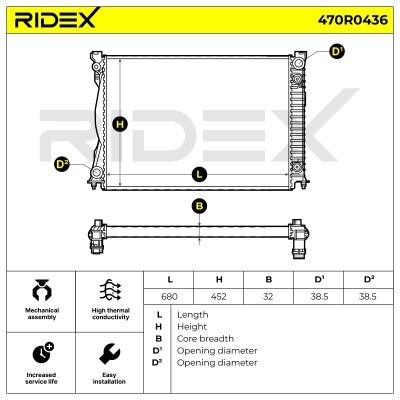 Chłodnica RIDEX 470R0436 470R0436 - foto 5