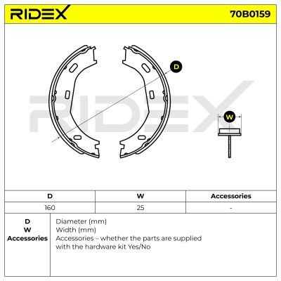 Klocki hamulcowe RIDEX 70B0159 70B0159 - foto 5