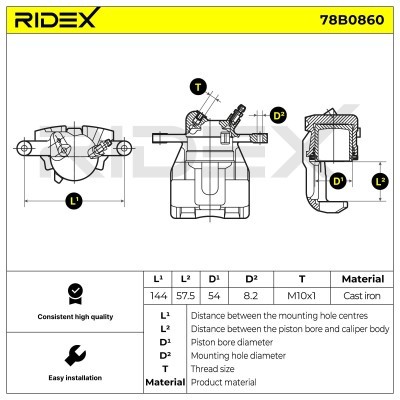 Zacisk Hamulcowy RIDEX 78B0860 78B0860 - foto 5