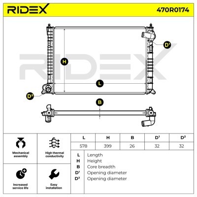 Chłodnica RIDEX 470R0174 470R0174 - foto 7