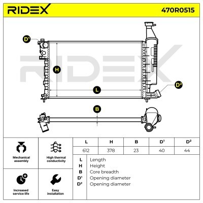 Chłodnica RIDEX 470R0515 470R0515 - foto 5