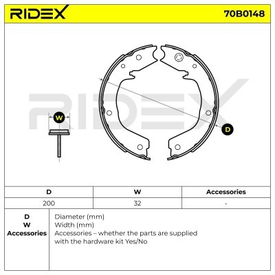 Klocki hamulcowe RIDEX 70B0148 70B0148 - foto 6