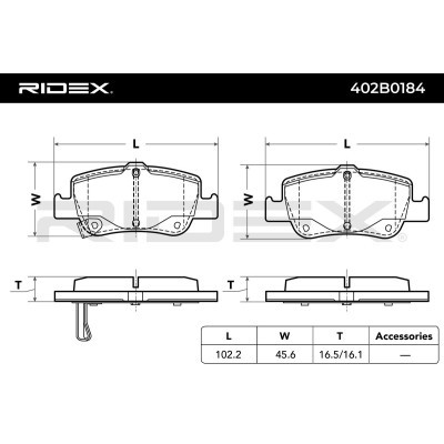 Klocki hamulcowe RIDEX 402B0184 402B0184 - foto 3