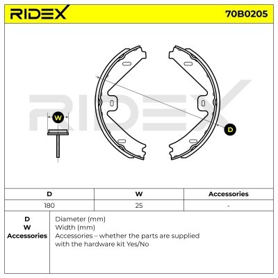 Klocki hamulcowe RIDEX 70B0205 70B0205 - foto 6
