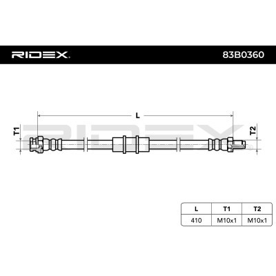 Przewód hamulcowy elast RIDEX 83B0360 83B0360 - foto 4