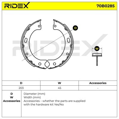 Klocki hamulcowe RIDEX 70B0285 70B0285 - foto 4