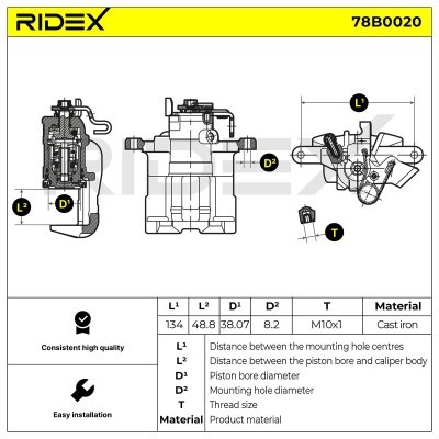 Zacisk Hamulcowy RIDEX 78B0020 78B0020 - foto 4