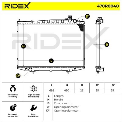 Chłodnica RIDEX 470R0040 470R0040 - foto 6