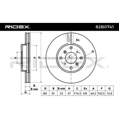 Tarcza hamulcowa RIDEX 82B0741 82B0741 - foto 3