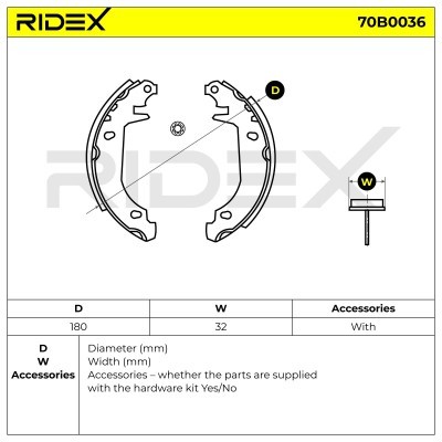 Klocki hamulcowe RIDEX 70B0036 70B0036 - foto 5