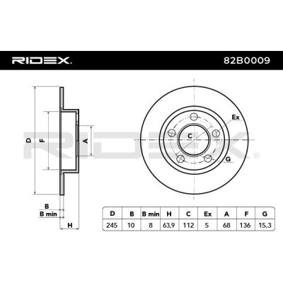 Tarcza hamulcowa RIDEX 82B0009 82B0009 - foto 5