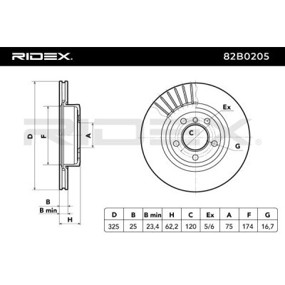 Tarcza hamulcowa RIDEX 82B0205 82B0205 - foto 4