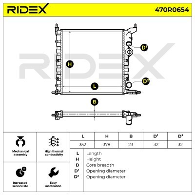 Chłodnica RIDEX 470R0654 470R0654 - foto 6