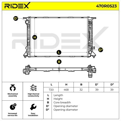 Chłodnica RIDEX 470R0523 470R0523 - foto 7