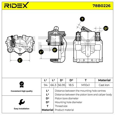Zacisk Hamulcowy RIDEX 78B0226 78B0226 - foto 4