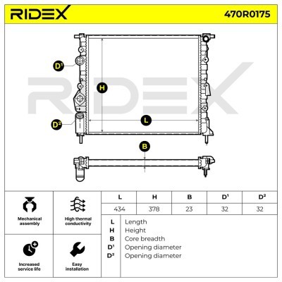 Chłodnica RIDEX 470R0175 470R0175 - foto 5
