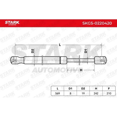 Amortyzator Pokrywy Bagażnika Stark SKGS-0220420 SKGS-0220420 - foto 5
