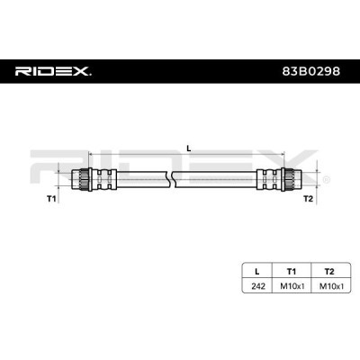 Przewód hamulcowy elast RIDEX 83B0298 83B0298 - foto 3