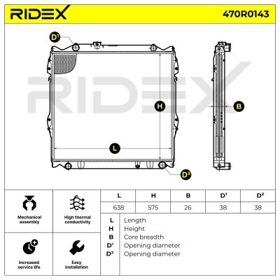 Chłodnica RIDEX 470R0143 470R0143 - foto 3