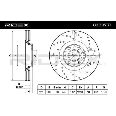 Tarcza hamulcowa RIDEX 82B0731 82B0731 - foto 3