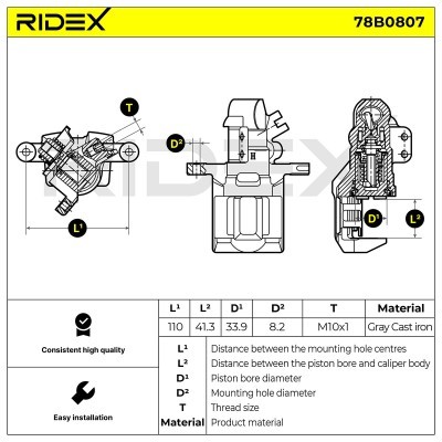 Zacisk Hamulcowy RIDEX 78B0807 78B0807 - foto 6