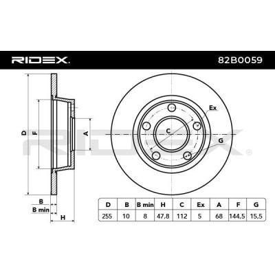 Tarcza hamulcowa RIDEX 82B0059 82B0059 - foto 4