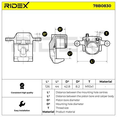 Zacisk Hamulcowy RIDEX 78B0830 78B0830 - foto 5
