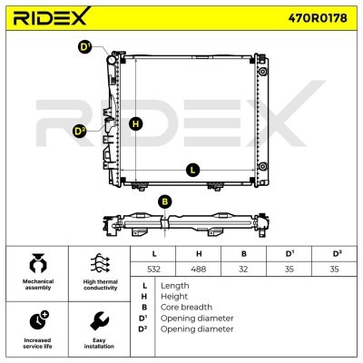 Chłodnica RIDEX 470R0178 470R0178 - foto 8