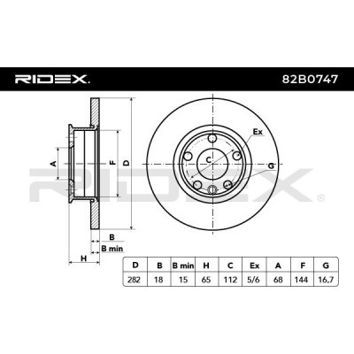 Tarcza hamulcowa RIDEX 82B0747 82B0747 - foto 4