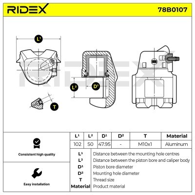 Zacisk Hamulcowy RIDEX 78B0107 78B0107 - foto 6