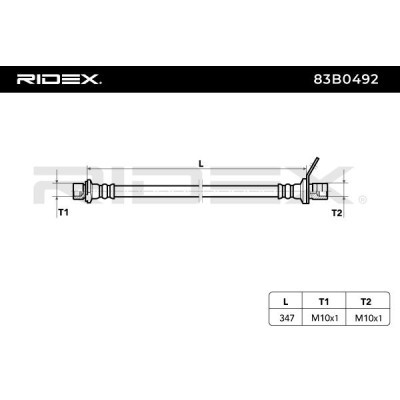 Przewód hamulcowy elast RIDEX 83B0492 83B0492 - foto 4