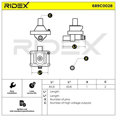 Cewka Zapłonowa RIDEX 689C0028 689C0028 - foto 4