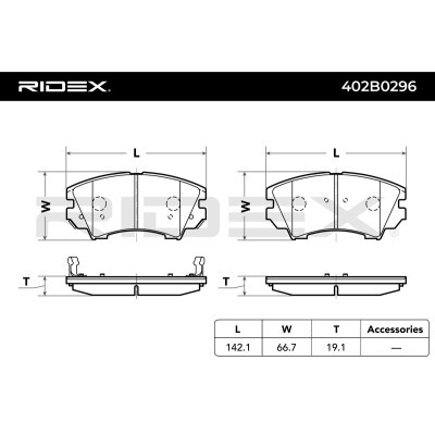 Klocki hamulcowe RIDEX 402B0296 402B0296 - foto 4