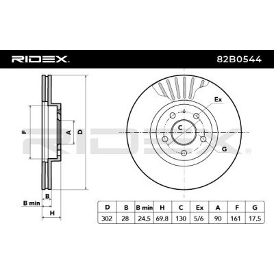Tarcza hamulcowa RIDEX 82B0544 82B0544 - foto 4