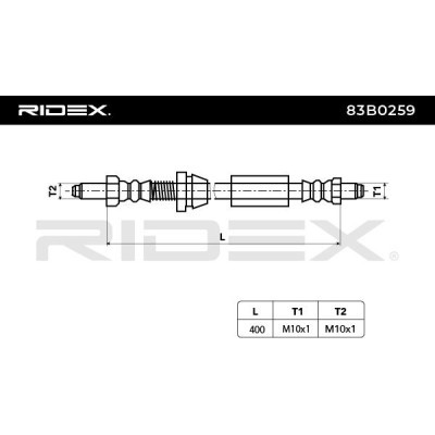 Przewód hamulcowy elast RIDEX 83B0259 83B0259 - foto 4